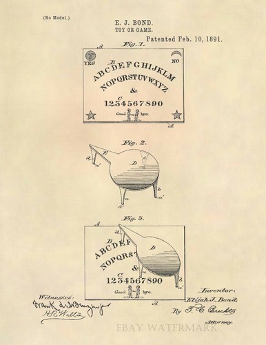 Ouija board official patent - us,