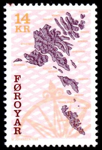 Faroe islands 1998 map - faroe, sea
