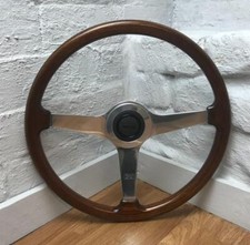 Genuine Momo Gritti wood rim 370mm steering wheel. Rare classic, Dated 1989.  7D
