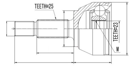 Joint set drive shaft - shaft, outer