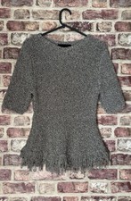 Zara Short Sleeve Knit Fringed