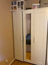 ikea Brimnes wardrobe white with mirror