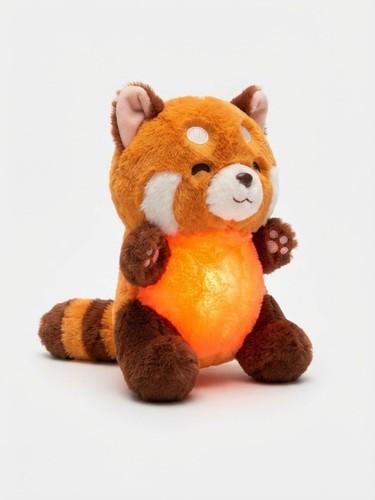 Breathing red panda plush - red, toy