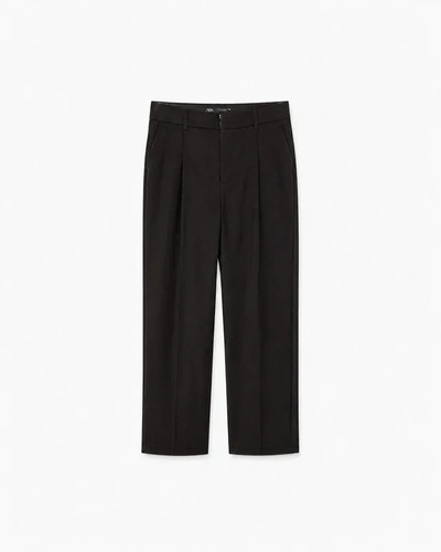 Zara black tailored trousers - black,
