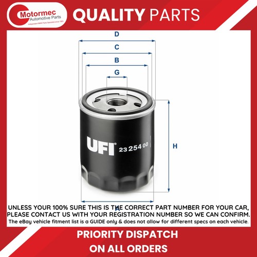 Ufi oil filter for rover - oil,