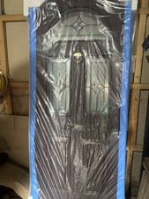 Rockport Door With Patterned Glass Panels- External