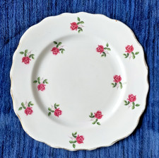 Colclough Pink Rose Bud Gilt Round Tea Plate - Ridgway - 6 1/4 inch diameter