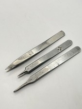 LOT OF 3 Watchmakers Tweezers