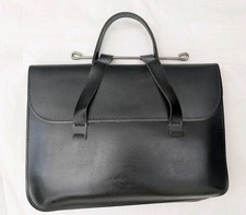 Leather Music Case Bag  Black Bag Document  organiser 