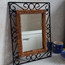 Retro Wall Mirror Cast Iron