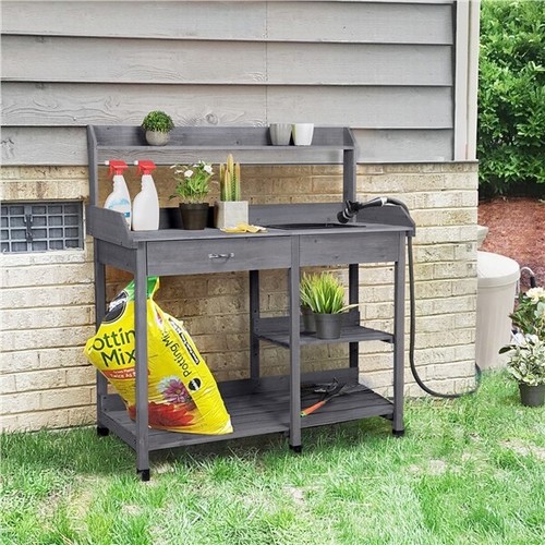 Garden potting bench table - garden,