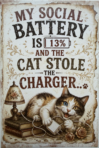 Cat attitude postcard - attitude,