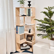 3 4 5 Tier Bookcase Wooden Bookshelf Shelf Storage Unit Display Stand Wooden