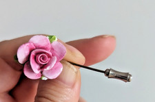 Vintage pink china flower hat