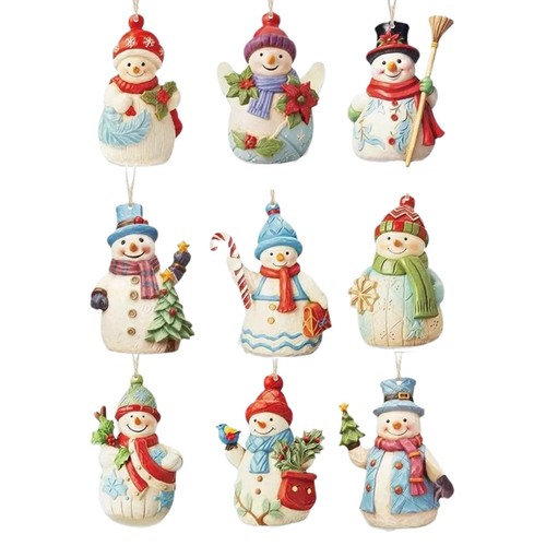 9pcs christmas tree snowman - 9pcs,
