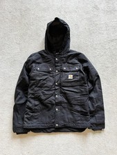 Carhartt Black Detroit Jacket - Men’s S - Deadstock Sherpa Lined USA Utility