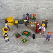 Playmobil Custom Bundle Market Stall Seller Fruit Veg Figures Accessories Set