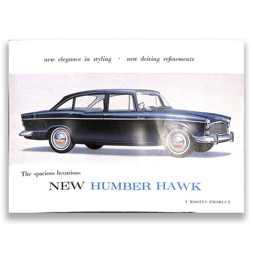 Humber hawk foldout car - hawk, sales