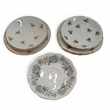 Mixed Bone China Plates & Saucers Royal Albert, Royal Stuart, Ridgway - Preloved