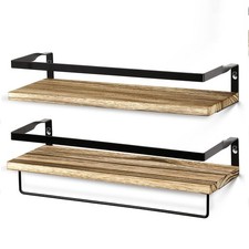 Rustic Wood Floating Shelves