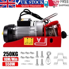 250kg Electric Winch Scaffold Hoist Winch Crane Workshop Garage Lifting Set NEW