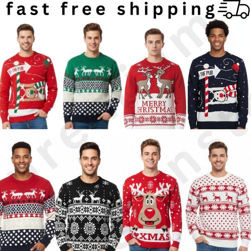 Mens christmas jumpers - mens, festive