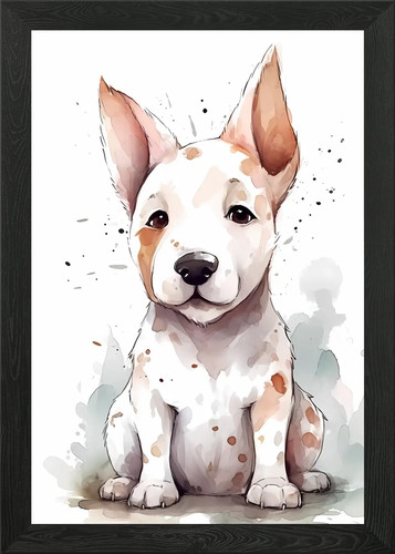 Bull terrier cute framed wall - cute,