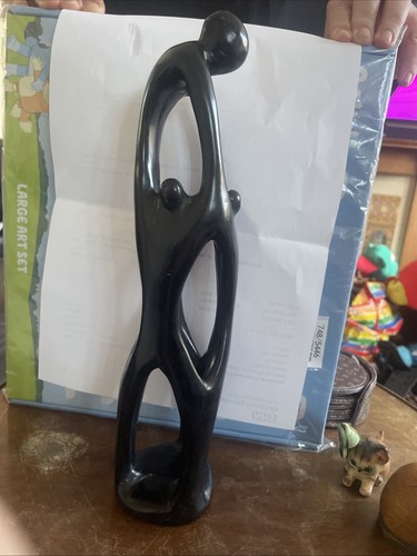 Carved soapstone abstract - carved,
