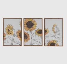 Set of 3 Floral Sunflower