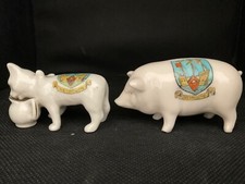 Two x Vintage Crested China for  Bournemouth pig and cat