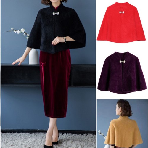 Women faux wool shawl - women,