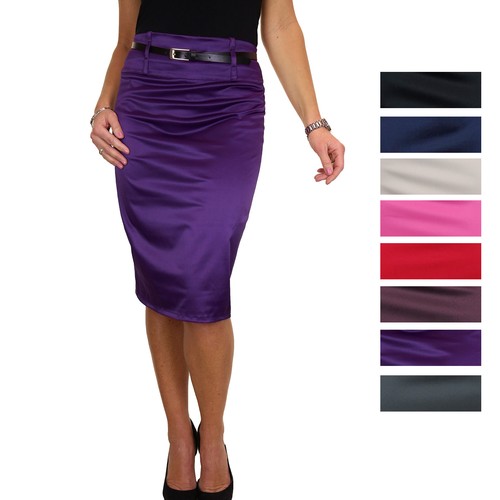 Ladies evening satin pencil - ladies,