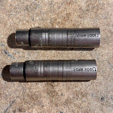 Ex-BBC Made 20dB Neutrik XLR Mic/Balanced In-Line Input/Output Attenuator Pad