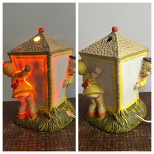Vintage 1950s 1960s Rubber childs cottage nursery night light lamp