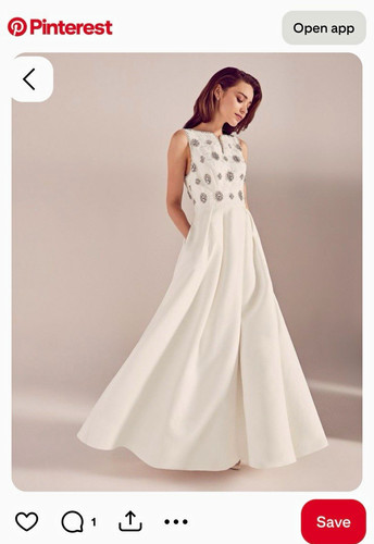 Ted baker white satin line - satin, a-line