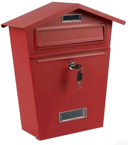 New large steel post box - steel,
