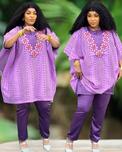 African bazin riche and - riche, lace