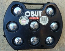 BOULES DE PETANQUE 8 BOULES WITH CARRY CONTAINER G.C.