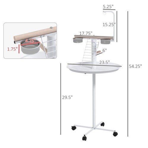 Rolling bird stand perch - rolling,
