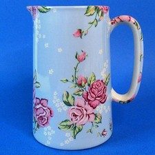 Vtg Jug - Floral Pattern - Heron Cross Pottery -  Made in England - 13.5 cm 5½"