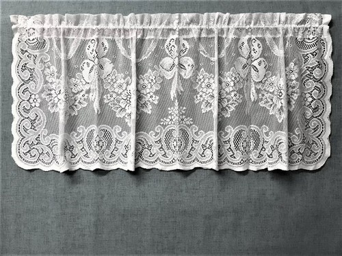 Ayshire lace valance white - lace,