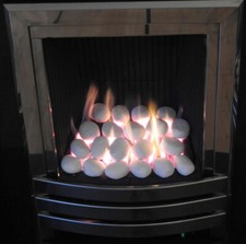 Pebbles gas electric fire - pebbles,