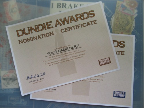 The office dundie award - the,
