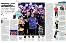 Luke Littler Greatest World Darts Champs Taylor Bristow News Article Clipping