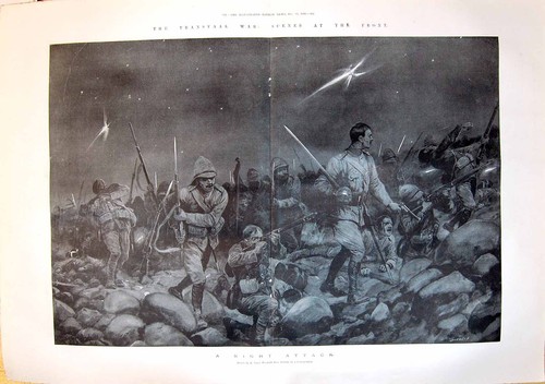 Old antique print 1899 - old,