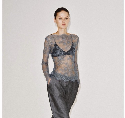 Zara collection grey lace - collection, top