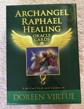 Archangel Raphael's Healing Oracle Cards by Doreen Virtue 44 Card Deck Guidebook