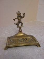 VINTAGE BRASS PIN DISH - KORKY THE CAT C.1930's