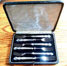 ANTIQUE SILVER PICKLE FORKS IN