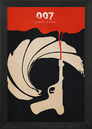 007 james bond framed wall - framed,
